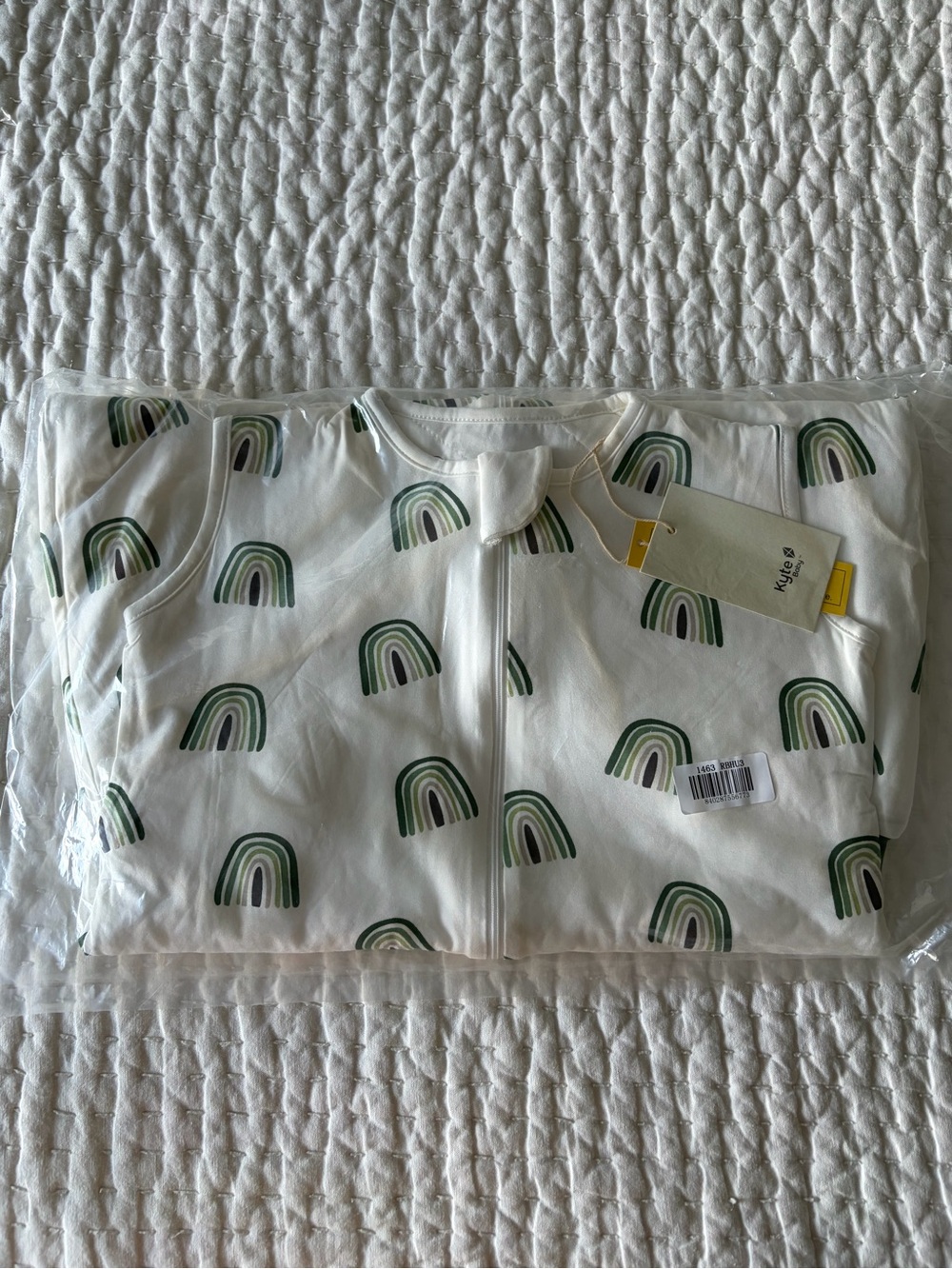 NIB Kyte Baby Bamboo Hunter Green Rainbow Sleep Sack Walker 1.0 TOG Size Large
